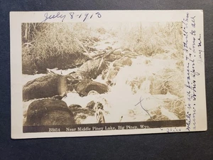 BIG PINEY, SUBLETTE County, WYOMING 1913 Postcard to MARSHALL, IL w/ note - Picture 1 of 2