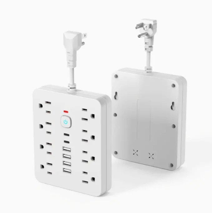 14-in-1 White Power Strip- Surge Protector,USB-C,USB Outlets,AC Sockets - Image 1 of 1