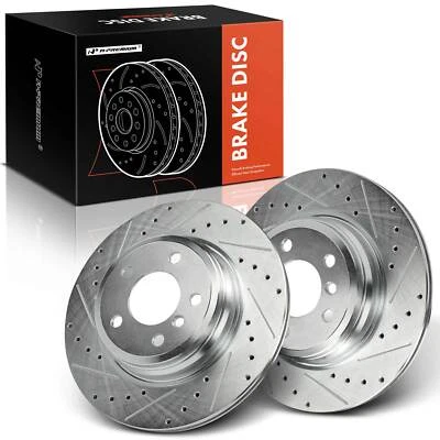 A-Premium 330mm Drilled Brake Rotors Rear for BMW 330i 2017-2019 435i 335i 440i - Image 1 of 4