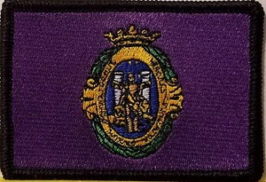 Parche Bandera CÁDIZ ESPAÑA con Gancho y Fijador de Bucle Borde NEGRO - Imagen 1 de 1