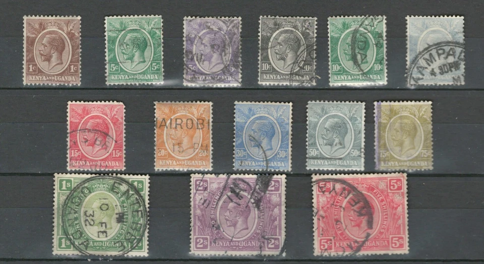 UKT UGANDA KENYA AFRICA BRITISH COLONIES KGV  USED SET OF STAMPS LOT (BRCL 139) - Image 1 of 1