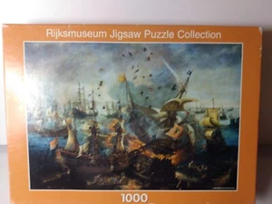 RIJKS Museo Batalla de Gibraltar Buques de Guerra Guerra 1000 Piezas Puzzle Usado Completo - Imagen 1 de 4