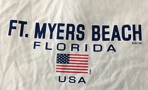 Vintage. FT. MYERS BEACH FLORIDA USA FLAGGE T-SHIRT - LARGE - SELTEN - Bild 1 von 4