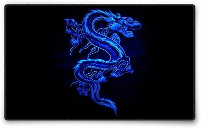 Mauspad 24 x 20 cm Mousepad Gaming / Office Silent Monsters Drache Fantasy blau