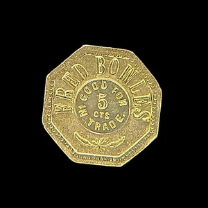 5¢ in Trade Fred Bowles Maverick Trade Token/Coin - Picture 1 of 2