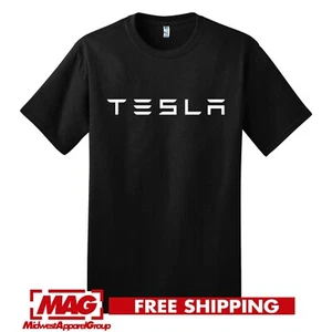CAMISETA TESLA NEGRA Modelo S X Y Camisa Camiseta Motor Automotriz Coche Eléctrico Motores - Imagen 1 de 3