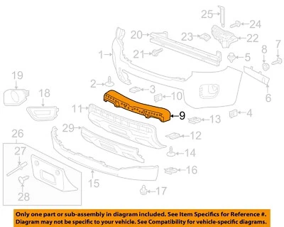 Ударопоглощающая штанга для бампера GMC GM 15-16 Canyon от оригинального производителя 22891736 - Изображение 1 из 2