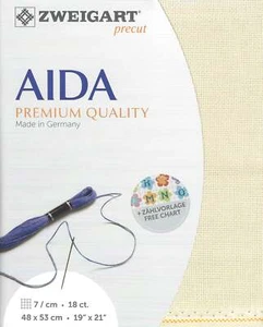 Zweigart Precut Fein-Aida 18 count Platinum 3793/770 - Picture 1 of 2