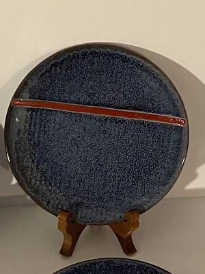 Juego de 4 platos de aperitivo Levis azul denim rojo rayas gres postre objetivo Foto 1 de 4