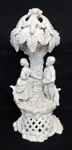 Figuras de hombre y mujer de porcelana de espagueti de Italia de pueblo campesino fotovoltaico firmadas de colección - Imagen 1 de 13