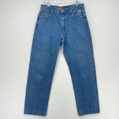 Vintage Roy Rogers Pocket Money Jeans Mens 32x30 Straight Leg Hemmed Blue - Image 1 of 4