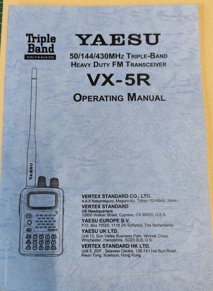 NEW Yaesu VX-5R Operating Manual Book in English - Image 1 of 1