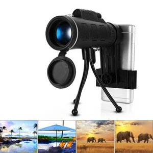 Monocular Telescope 40*60 Zoom BAK4 HD Glass Lens with Phone Holder & Tripod - Picture 1 of 7