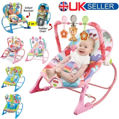 Electric Baby Bouncer Rocker Chair Swing Infant Toddler Vibration Musical Seat