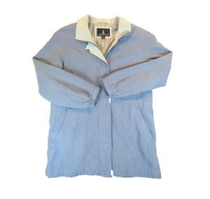 London Fog Jacket Medium Regular Men's Blue Full Zip Snaps Lined Windbreaker - Picture 1 of 11