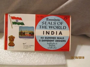New Seals of the World India 8 Different Stamps 40 Total No 8893 by Dennison  - Picture 1 of 4