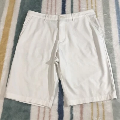 Pantalones Cortos de Golf Hugo Boss Blancos Para Hombre 32 Elastizados Clyde Calce Regular Frente Plano Chino Foto 1 de 4