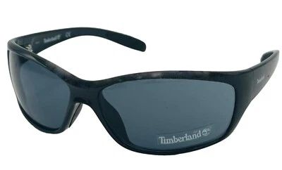 Gafas de sol Timberland para hombre envoltura de plástico negro brillante, lente de humo TB7157. 1A Foto 1 de 4