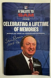 New York Rangers Sam Rosen Retirement Night Signed Program vs. Vancouver Canucks - Picture 1 of 3