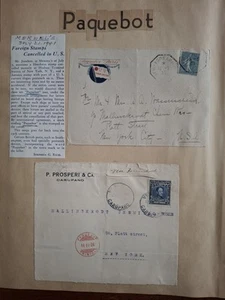 1920's & 1930's PAQUEBOT COVER Collection Sea Post US UK Japan France Venezuela - Imagen 1 de 14