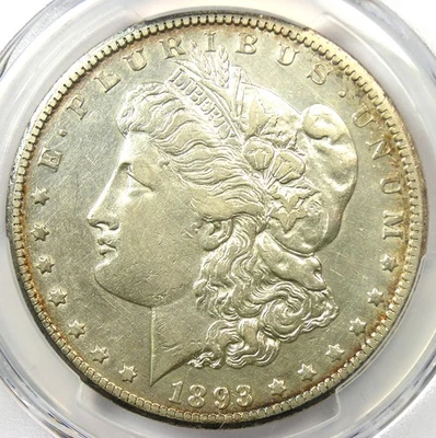 1893-CC Morgan Silver Dollar $1 Carson City Coin - Certified PCGS XF Detail (EF) - Image 1 of 4