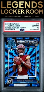 2024 Panini Donruss Rated Rookies Retro #11 Jayden Daniels PSA 10 - Picture 1 of 2