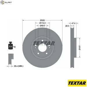 2x BRAKE DISC 92237805 FOR HYUNDAI ix35/SUV SONATA/VI/VII i40/CW/Kombi/Van 1.7L - Picture 1 of 9