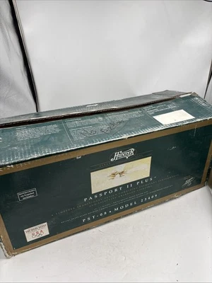 52” Hunter Ceiling Fan Bright Brass White Oak Passport II Plus Schoolhouse Globe - Image 1 of 4