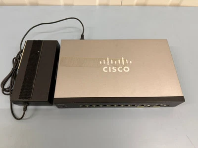 Cisco SG350-10MP 10-Port Gigabit PoE SFP Managed Ethernet Network Switch + PSU - Image 1 of 4
