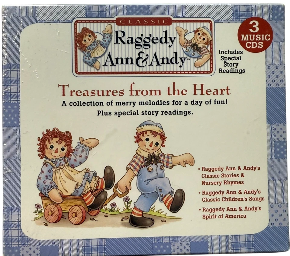 Raggedy Ann & Andy Treasures From The Heart 3 CD Set Childrens Songs Stories