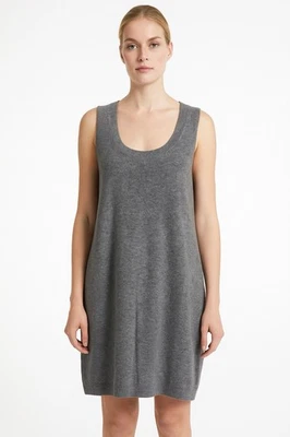 NUEVO CON ETIQUETAS J Crew Mujer Gris Tejido Sin Mangas Mezcla de Cachemira Vestido Ajustado Lujo Acogedor XL Foto 1 de 4
