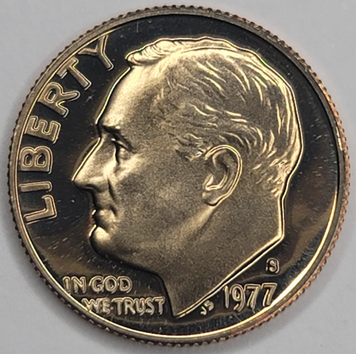 アメリカアンティークコイン 1977年 one dime 1977-S 10C, DCAM (Proof) Roosevelt Dime - PCGS  CoinFacts