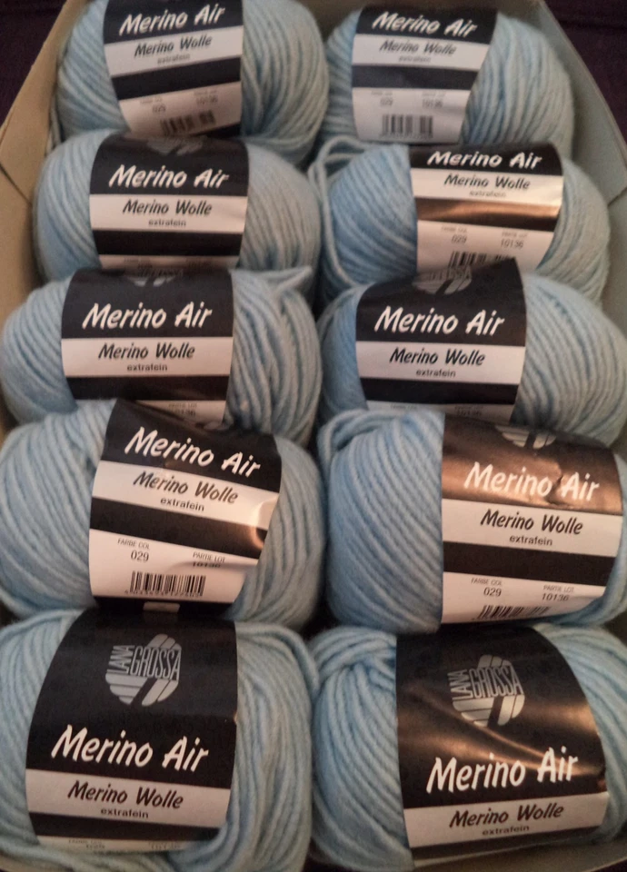 Wolle, Stricken, Häkeln, Lana Grossa, MERINO AIR, 10x50g Fb.029 - Bild 1 von 1