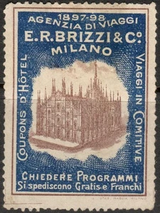 ER10441 Erinnofilo Werbung: Reisebüro Brizzi - Mailand - Bild 1 von 1