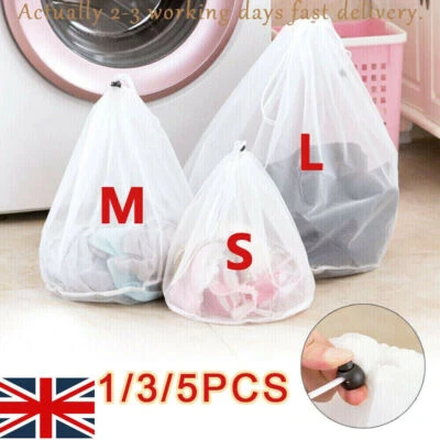 1-5 Large Washing Machine Mesh Net Bags Laundry Bag Thickened Wash Bags Reusable - Image 1 of 4