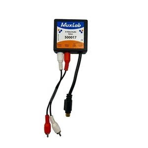 Conexiones Muxlab 500017 S-Video/Audio Balun Plus CAT 5 y RCA - Imagen 1 de 3