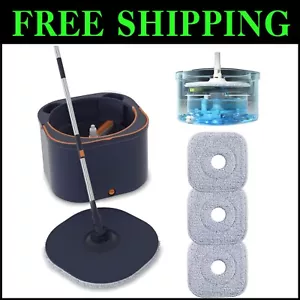 360-Degree Spin Mop System with Telescopic Handle for Easy Floor Cleaning - Picture 1 of 8