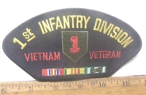 US Army - 1st Infantry Division - Vietnam Veteran with Ribbons Embroidered Patch - Bild 1 von 1