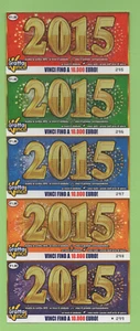 GRATTA E VINCI 2015 LOTTERIA SERIE COMPLETA DI 5 VERGINI NUOVI LOTTO 1336 - Imagen 1 de 2