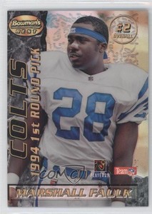 1995 Bowman's Best Refractor Marshall Faulk Tony Boselli #2 Rookie RC HOF