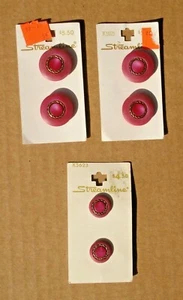 Juego de 6 botones de vástago redondo Streamline de colección rosa intenso cardado madre hija Nuevo de Lote Antiguo - Imagen 1 de 3