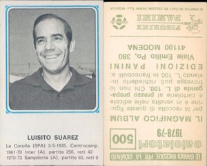 CALCIATORI PANINI 1978/79 *FIGURINA STICKER N.500*LUISITO SUAREZ* NEW