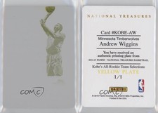 2014-15 National Treasures Printing Plate Yellow 1/1 Andrew Wiggins Rookie RC