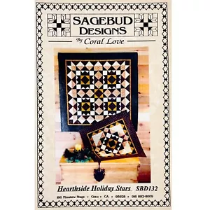 Hearthside Holiday Stars Quilt PATTERN SBD132 by Coral Love for Sagebud Designs - Picture 1 of 8