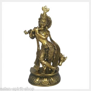 Wundervoller Krishna mit Nandi Messing 34cm 4,5kg Indien Ganesha Hinduismus - Bild 1 von 1