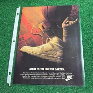 NIKE Vintage AIR FORCE Basketball 1986 Print Ad - MAKE IT FEEL LIKE THE GARDEN - Picture 1 of 5
