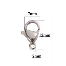 Stainless Steel Lobster Clasp Jewelry Findings DIY Clasps Hooks Necklace 20Pcs