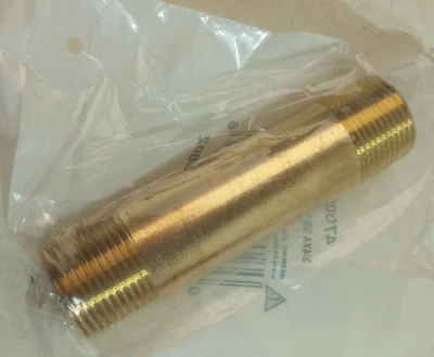 New in Package JMF 47009 3/4" X 4" BRASS NIPPLE LF - Image 1 of 3