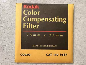 Kodak Wratten Gelatin Filter 75 x 75mm CC05G - Picture 1 of 2