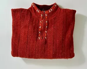 Pullover Woolrich LS Pulli "bittersweet" rost mit weiß/orangen Akzenten Gr. 2XL - Bild 1 von 12